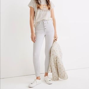 Madewell white 10” high-rise skinny crop jeans